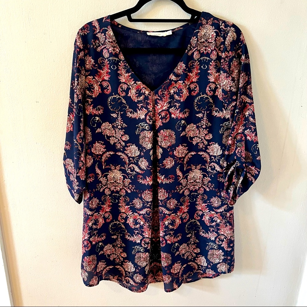 Lush Long Sleeve Dress - Paisley